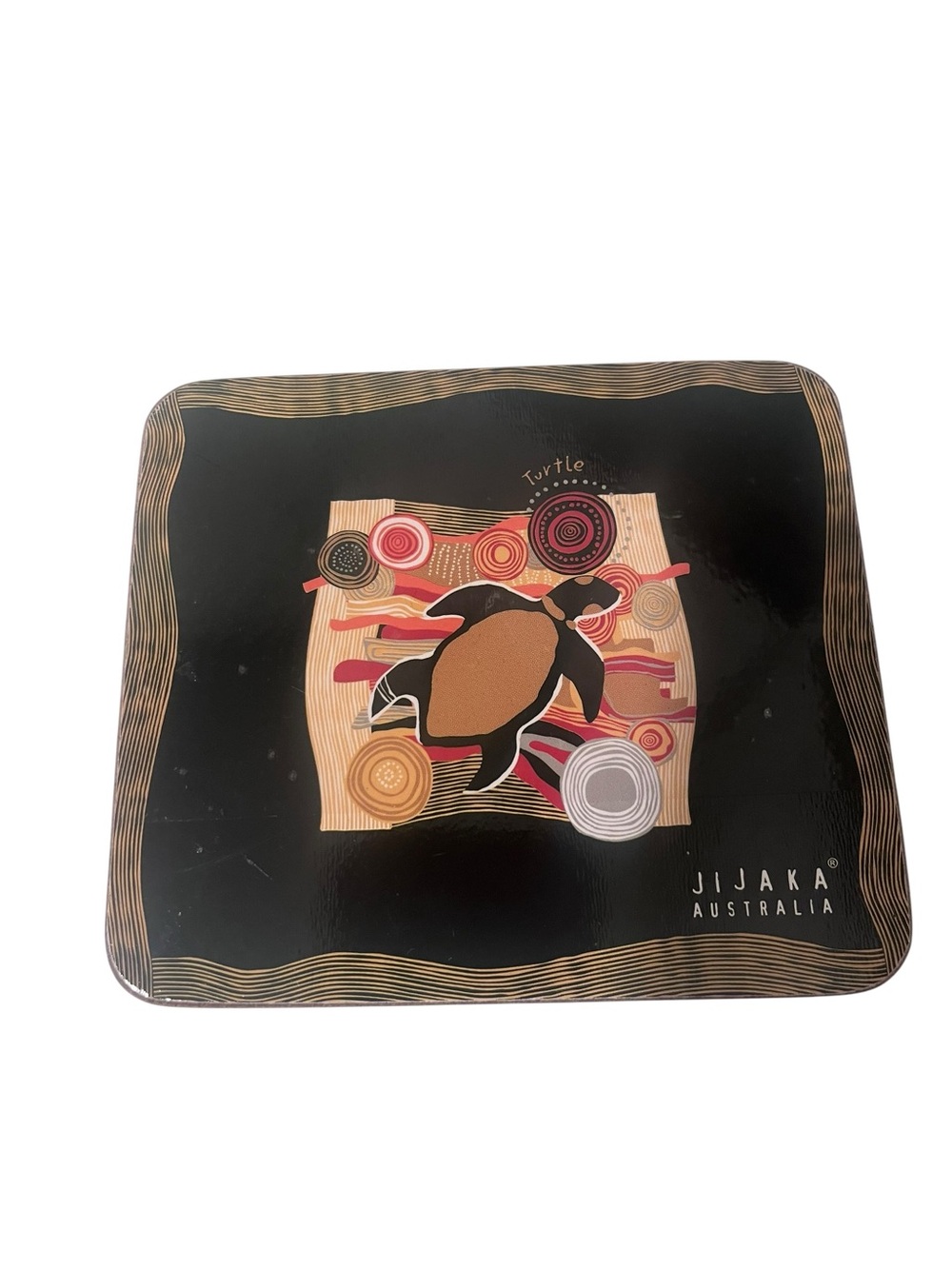 Jijacka Australia Black Turtle Aboriginal Art Set of 6 Boxed Coaster
Set